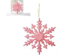 QuivyLivy Lot de 6 décorations de Noël nordiques en PVC à suspendre pour sapin - Style scandinave - Hiver - Pays des merveilles (poudre)