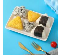 QuivyLivy Onigiri Moule triangulaire en forme de boule de riz antiadhésif, passe au lave-vaisselle, design compact et léger pour une préparation facile des sushis (gris)