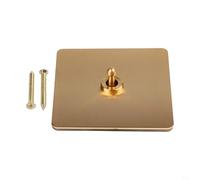 QuivyLivy Plaque d'interrupteur à bascule en laiton de type 86, levier décoratif fait à la main pour contrôle d'éclairage 1/2 voies, interrupteur mural électrique finition dorée pour la maison (1