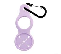 QuivyLivy Porte-bouteille d'eau en silicone, mousqueton en aluminium, accessoires de camping, kit essentiel de randonnée, porte-bouteille de vélo, matériel de pêche (violet)