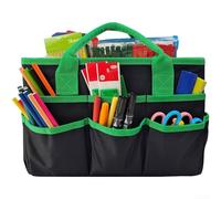 QuivyLivy Sac fourre-tout pour artistes graphiques, illustrateurs et artisans avec rangement structuré et rangement de poche (vert)