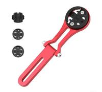 QuivyLivy Support pour ordinateur de vélo | Support de vélo en alliage d'aluminium pour Cateye, Garmin, Bryton, support de guidon intégré avec support de lumière 142 mm