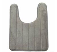 QuivyLivy Tapis de bain doux en polaire corail, antidérapant, absorbant, séchage rapide, tapis de douche pour baignoire, tapis contour WC de salle de bain lavable avec motif (gris argenté)