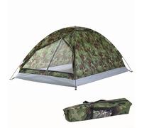 QuivyLivy Tente de randonnée ultralégère camouflage - Abri de bivouac étanche - Maille de ventilation - Pare-soleil de jardin - Poteau compact en fibre de verre - Camping solo
