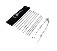 QuivyLivy Trépied de camping, support réglable en alliage d'aluminium à 3 sections pour la cuisine en plein air, à suspendre au four hollandais au-dessus d'un feu de camp, portable avec sac de
