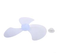 QuivyLivy Ventilateur de rechange en plastique PP de 40,6 cm avec design à trois feuilles et cache-écrou, compatible avec les ventilateurs sur pied et les ventilateurs de bureau de 400 mm