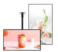 Quixnova Caisson Lumineux LED à Cadre Mince, Cadre d'affichage publicitaire rétroéclairé Mural/Plafond pour menus de Restaurants et magasins, en Verre trempé Ultra-Fin HorizontalScreen-60×100cm