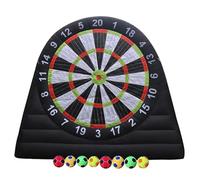 Quixnova Cible de Football Gonflable d'extérieur - Cible de fléchettes de 10 Pieds de Haut avec 8 Ballons de Football Collants et souffleur - pour Jeu de Sport de fléchettes de Football