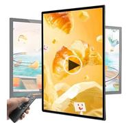 Quixnova Écran d'affichage numérique Commercial 27''/32''/43''/49'', Lecteur multimédia publicitaire pour Restaurants, cafés, Salons de Coiffure et boutiques, Affichage partagé Intelligent 49inch