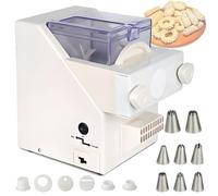 Quixnova Kit de Machine à Biscuits électrique - Appareil à Biscuits 180 W avec 8 Embouts interchangeables et 6 moules à Biscuits variés pour la pâtisserie et Les fêtes