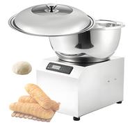 Quixnova Pétrin à pâte Professionnel 8 kg, pétrin à Double Rotation avec Bol en Acier Inoxydable et Couvercle Visible, pétrin électrique à Spirale pour Boulangerie, Pizzeria, minuterie 0 à 30 Min