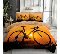 Quixora Housse de Couette Thème de Voyage vélo de Route Thème, 140 x 200 cm - Douce et Résistante aux Rides, Chameau Parures de lit, Parfaite pour la Décoration de Chambre
