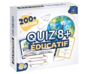 Quiz Éducatif 8+ Jeu de Cartes avec 200+ Questions pour Enfants v. FR | Dès Ans Ludique Intellectuel Idéal École Maison Soirées en Famille ou Entre Amis Famille