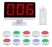 Quiz Jeu Buzzer Set - Moniteur hôte avec 10 buzzers, 4 états et 3 modes, réponse rapide sans fil intelligente pour jeux télévisés, concours scolaires et quiz de fête