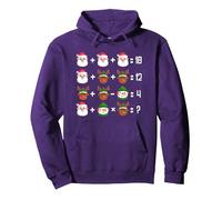 Quiz mathématique Noël Enfants Mathématiques Noël Sweat à Capuche, Unisexe pour Adultes, Violet, M