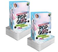 Quiz Pop sur les Paroles - Édition Années 90 et 2000 : Jeu de questions-réponses musicales amusant et nostalgique, idéal pour une soirée pop culture rétro entre ados et adultes en famille (2PCS)
