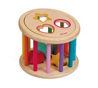 Janod Tambour trieur de formes en bois pour enfants Multicolore 18 mois-3 ans