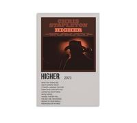 QUJIAOFUMEISUU Higher by Chris Stapleton Impression sur toile sans cadre 40 x 60 cm