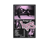 QUJIAOFUMEISUU Poster esthétique sur toile avec inscription « Her's Songs of Her » - 30 x 45 cm - Sans cadre