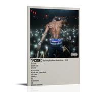 QUJIAOFUMEISUU YoungBoy Impression sur toile « Never Broke Again-DECIDED » - Décoration murale décorative avec cadre - 30 x 45 cm