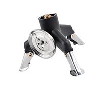 Qukaim Adaptateur Trépied Pour Réchaud Gaz - Conversion Cartouches Longues/Courtes En Cuivre, Compact Pour Randonnée/Camping (9x9x7cm, 127g)