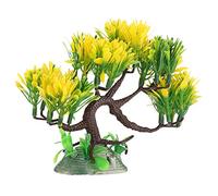 Qukaim Algues vertes artificielles pour décoration d'aquarium, plantes d'eau vives pour aquarium, 38,1 cm de haut, décoration d'aquarium réaliste, idéale pour les environnements aquatiques