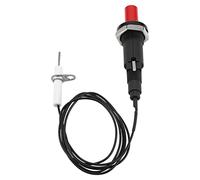 Qukaim Allume Gaz Piézoélectrique Kit 1 Sortie 2 Bouton Poussoir pour Barbecue Gaz Cheminée Cuisinière, Câble 1000mm avec Électrode, Compatible Gaz Naturel/Alcoo