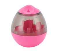 Qukaim Balle d'alimentation lente pour chien - Balle distributrice de nourriture pour animaux domestiques - Jouet puzzle interactif pour chien - Alimentation lente pour chiot et chat - Rose -