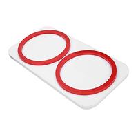 Qukaim Base de conteneur de titrage en acrylique rouge et blanc pour aquarium pour 2 conteneurs de liquide de 0,8 L, support stable, idéal pour une utilisation en laboratoire, 20 x 15 cm