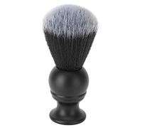 Qukaim Blaireau de rasage réutilisable et lavable avec brosse à raser, brosse de rasage en nylon doux avec poignée en métal pour mousse à raser, bavoir pour le coucher