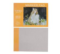 Qukaim Bloc de 50 feuilles de papier marqueur pour dessin aquarelle, carnet de croquis, papier de peinture, 200 g/m², convient pour les marqueurs et l'aquarelle, format A4, blanc