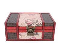 Qukaim Boîte de rangement en bois - Boîte de rangement verrouillable pour bijoux et cartes de tarot - Décoration d'intérieur - 25 x 15 x 10 cm