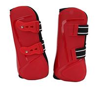 Qukaim Bottes de soutien pour cheval, respirantes et sécurisées, protection des jambes pour performance équestre, entraînement de compétition, pattes avant rouges, M