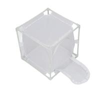 Qukaim Cage d'observation d'insectes réutilisable en maille de PVC, boîte d'incubateur réutilisable, blanc, design inversé en forme de U, idéal pour l'observation des papillons et