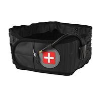 Qukaim Ceinture de traction lombaire gonflable, ceinture de traction lombaire gonflable, support lombaire avec pompe à main, noir, taille réglable pour la décompression du dos et le soulagement de la