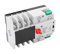 Qukaim Commutateur de transfert automatique Phase4, 4P monté sur rail DIN, 3 phases 4 fils, contrôle de l'alimentation sans interruption, 400 V 63 A, équipement de contrôle de distribution