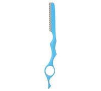 Qukaim Couteau à effiler professionnel pour coiffer, texturiser et extensions de cheveux, comprend 30 perles de barbe, alliage de zinc, doré