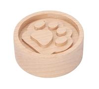 Qukaim Diffuseur d'aromathérapie rond en bois d'érable, diffuseur de parfum d'aromathérapie pour la maison et la voiture, design griffe de chat, finition bois naturel, taille compacte