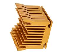Qukaim Dissipateur de chaleur en aluminium doré, composants électroniques haute puissance pour Raspberry Pi 1/2/3, 43 x 40 x 36 mm, solution de refroidissement efficace, équipement électrique