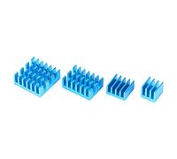 Qukaim Dissipateur thermique pour Raspberry Pi en aluminium, 20 dissipateurs thermiques bleus avec adhésif pour Raspberry Pi 2/3/4 3B 4B, radiateur CPU efficace, idéal pour les projets Raspberry Pi