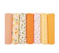 Qukaim DIY Lot de 7 tissus 100 % coton 100 % coton Batiks à coudre pour bricolage, portefeuille, housses de coussin, différents motifs, 45 x 55 cm, idéal pour les projets d'artisanat