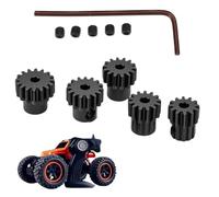 Qukaim Engrenage à pignon 1/10RC pour moteur Arrma RC, 12T 13T 14T 15T 16T, 0,8 M 3,175 mm, acier au chrome molybdène, compatible avec les voitures Traxxas et Arrma 1/10 RC, pièces de moteur RC