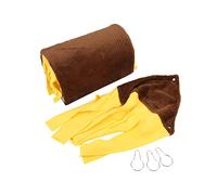 Qukaim Ensemble chapeau et nœud papillon pour hamster, lapin, reptile, chapeau de hamster et nœud papillon, tunnel multifonction pour animal domestique avec hamac, 30 cm de long