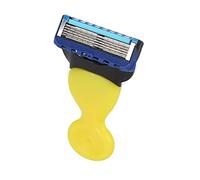 Qukaim Ensemble de peigne de coloration manuel avec base stable, support de couteau de rasage en métal, rasoir de rasage manuel avec lame rotative, outil de ménage et de salon, jaune