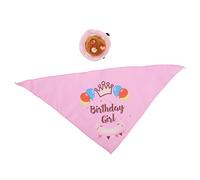 Qukaim Fournitures de fête d'anniversaire pour chiot - Fournitures de fête d'anniversaire pour chien - Ensemble bandana couineur amusant - Écharpe triangulaire pour chien et chiot - Décoration