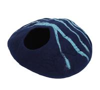 Qukaim Grotte pour chat - Grand diamètre - Pliable - Tunnel pour chat - Avec coussin - Pour chats, chatons, petits animaux de compagnie - Laine étoilée grise - Multifonction et confortable