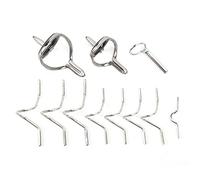 Qukaim Guide viroles pour canne à pêche à la mouche, outil de réparation, anneau double boucle solide en acier inoxydable, différentes tailles, viroles de guide de pêche accessoires de canne