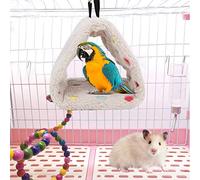 Qukaim Hamac à trois couches pour petit animal de compagnie, sac de couchage suspendu pour hamsters, planeurs de sucre, écureuils, en peluche, idéal pour les petits animaux de compagnie et oiseaux, 30