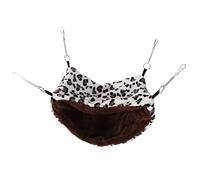 Qukaim Hamac de cage pour petit animal de compagnie, lit à suspendre en peluche douce et chaude double couche pour écureuils et hamsters, pois gris, hamac cage pour animaux de compagnie, 30 x 30 cm