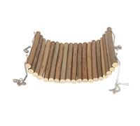 Qukaim Hamac en bois pour hamster, balançoire en bois, grand hamac d'escalade avec chaîne de suspension, 20 x 30 cm, idéal pour les souris et les perroquets, jouet pour cage pour animaux de compagnie